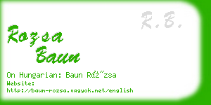 rozsa baun business card